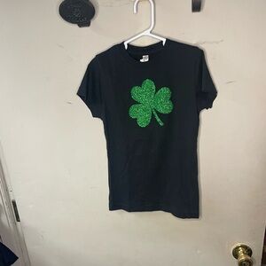 L-A-T short sleeve, crew neck girls size large
Cotton, shamrock t-shirt